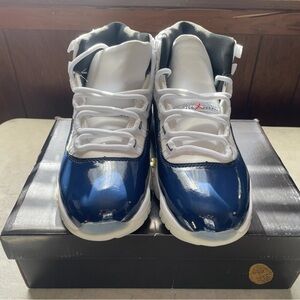 Jordan Blue and White Athletic Shoes